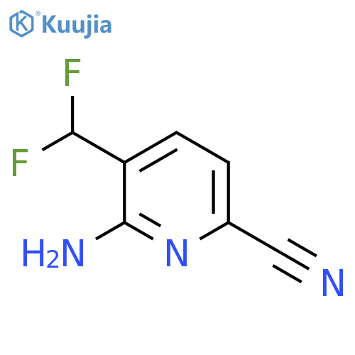 2-Amino-6-cyano-3-(difluoromethyl)pyridine structure