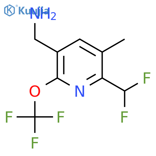 5-(Aminomethyl)-2-(difluoromethyl)-3-methyl-6-(trifluoromethoxy)pyridine structure