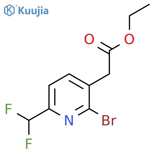 Ethyl 2-bromo-6-(difluoromethyl)pyridine-3-acetate structure
