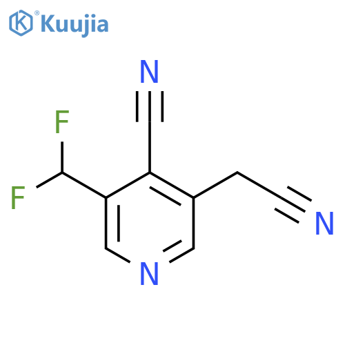 4-Cyano-3-(difluoromethyl)pyridine-5-acetonitrile structure