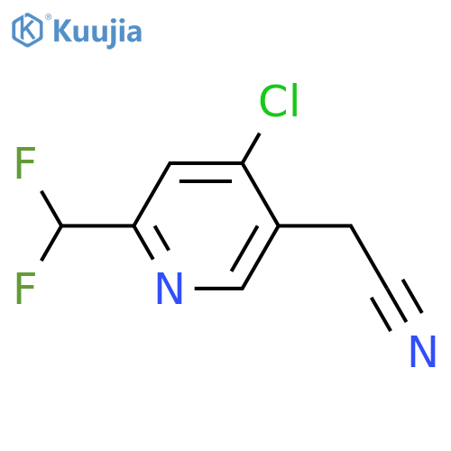 4-Chloro-2-(difluoromethyl)pyridine-5-acetonitrile structure