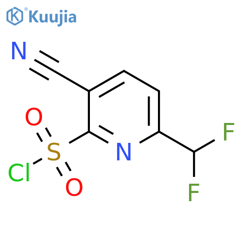 3-Cyano-6-(difluoromethyl)pyridine-2-sulfonyl chloride structure
