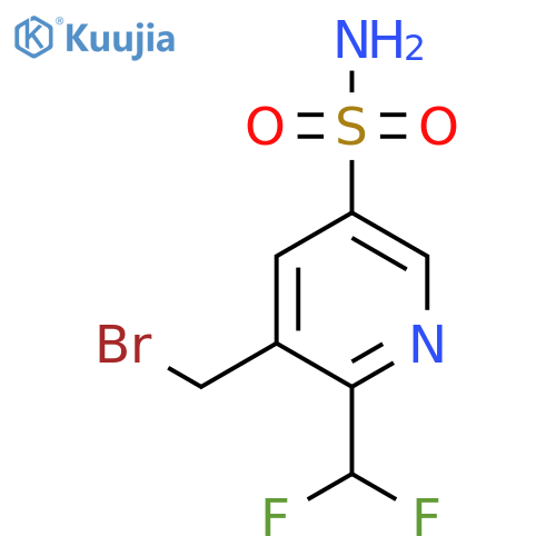 3-(Bromomethyl)-2-(difluoromethyl)pyridine-5-sulfonamide structure