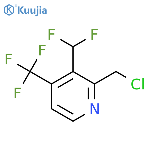 2-(Chloromethyl)-3-(difluoromethyl)-4-(trifluoromethyl)pyridine structure