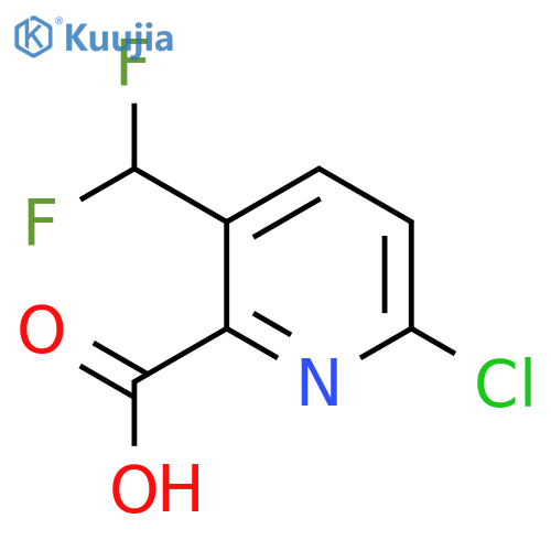 6-Chloro-3-(difluoromethyl)pyridine-2-carboxylic acid structure
