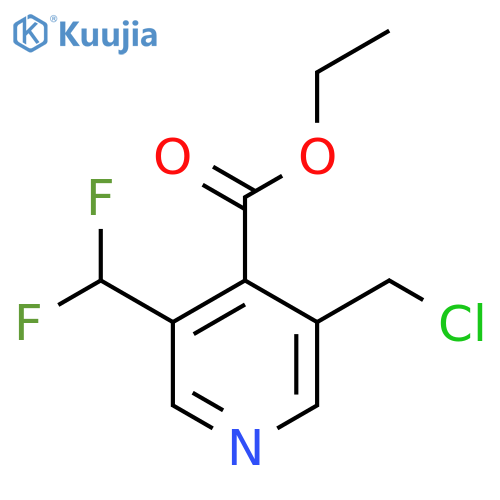 Ethyl 3-(chloromethyl)-5-(difluoromethyl)pyridine-4-carboxylate structure