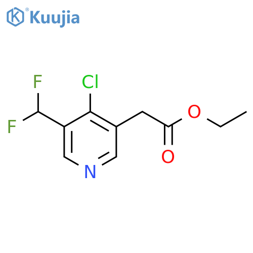 Ethyl 4-chloro-3-(difluoromethyl)pyridine-5-acetate structure