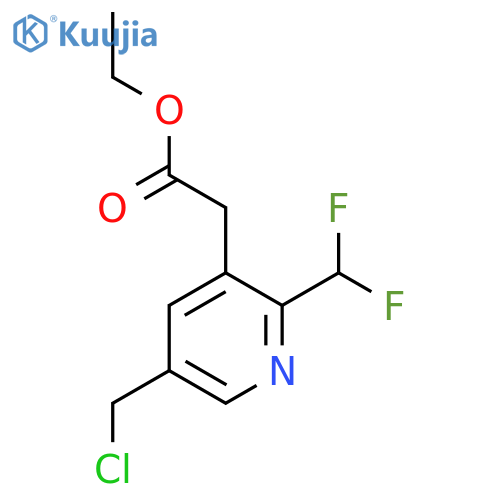 Ethyl 5-(chloromethyl)-2-(difluoromethyl)pyridine-3-acetate structure