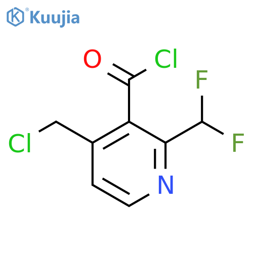 4-(Chloromethyl)-2-(difluoromethyl)pyridine-3-carbonyl chloride structure