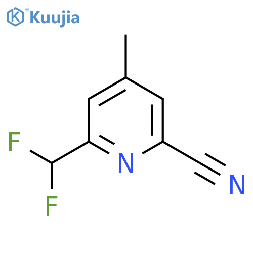 2-Cyano-6-(difluoromethyl)-4-methylpyridine structure
