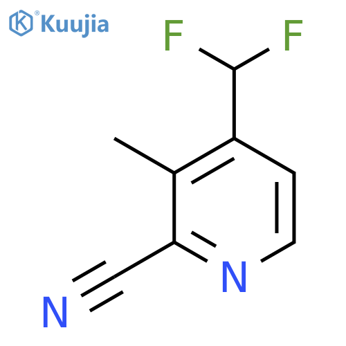 2-Cyano-4-(difluoromethyl)-3-methylpyridine structure