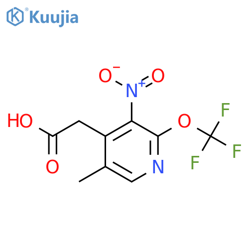 5-Methyl-3-nitro-2-(trifluoromethoxy)pyridine-4-acetic acid structure