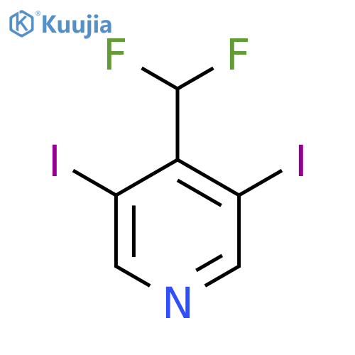4-(Difluoromethyl)-3,5-diiodopyridine structure