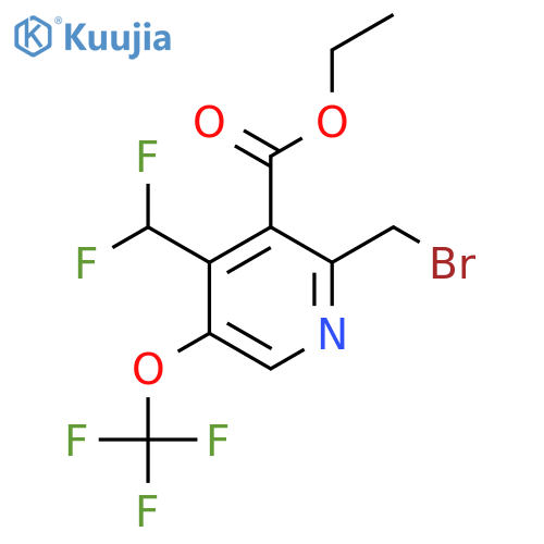 Ethyl 2-(bromomethyl)-4-(difluoromethyl)-5-(trifluoromethoxy)pyridine-3-carboxylate structure