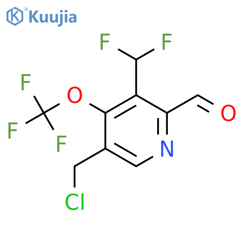 5-(Chloromethyl)-3-(difluoromethyl)-4-(trifluoromethoxy)pyridine-2-carboxaldehyde structure