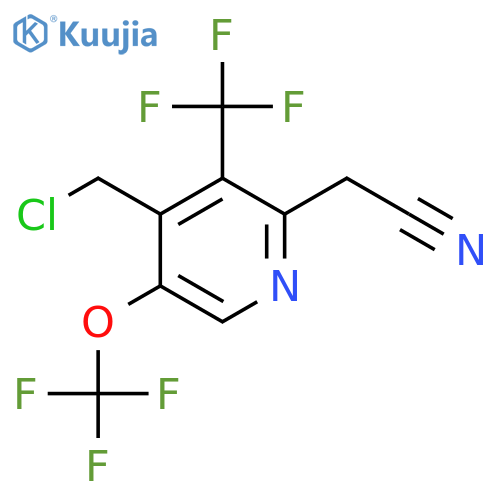 4-(Chloromethyl)-5-(trifluoromethoxy)-3-(trifluoromethyl)pyridine-2-acetonitrile structure