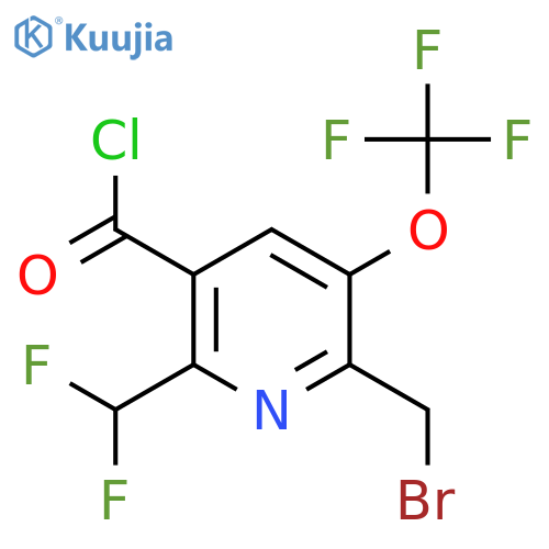 2-(Bromomethyl)-6-(difluoromethyl)-3-(trifluoromethoxy)pyridine-5-carbonyl chloride structure