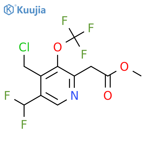 Methyl 4-(chloromethyl)-5-(difluoromethyl)-3-(trifluoromethoxy)pyridine-2-acetate structure