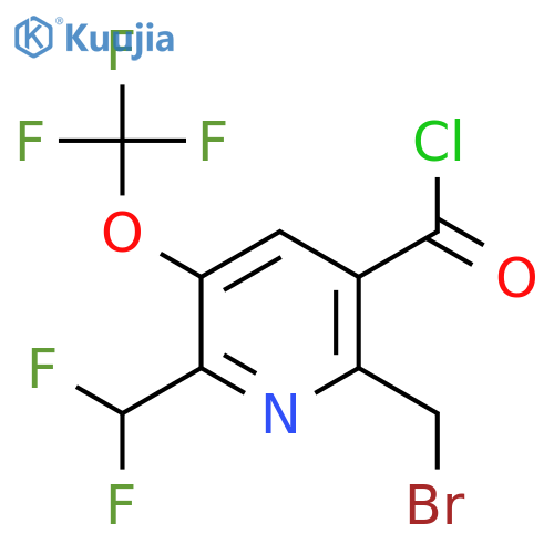 2-(Bromomethyl)-6-(difluoromethyl)-5-(trifluoromethoxy)pyridine-3-carbonyl chloride structure