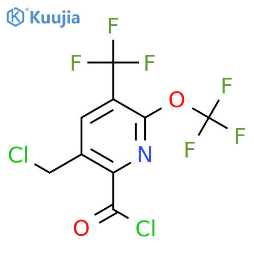 5-(Chloromethyl)-2-(trifluoromethoxy)-3-(trifluoromethyl)pyridine-6-carbonyl chloride structure