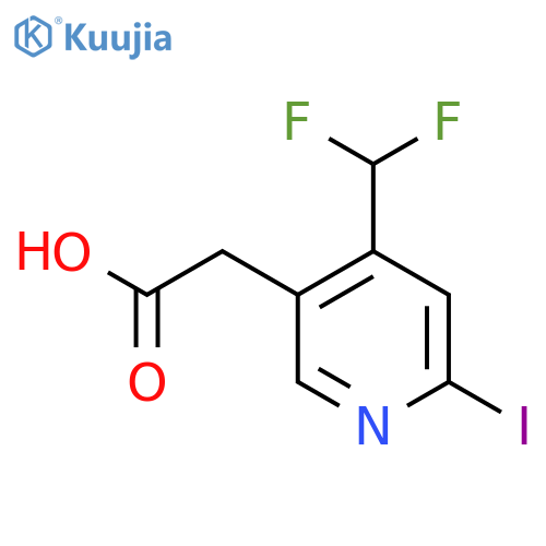 4-(Difluoromethyl)-2-iodopyridine-5-acetic acid structure