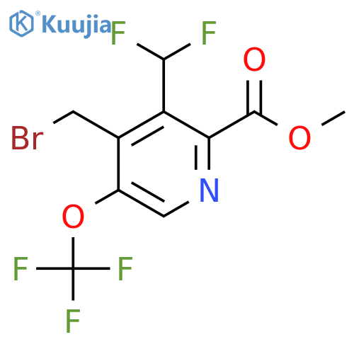 Methyl 4-(bromomethyl)-3-(difluoromethyl)-5-(trifluoromethoxy)pyridine-2-carboxylate structure