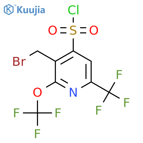 3-(Bromomethyl)-2-(trifluoromethoxy)-6-(trifluoromethyl)pyridine-4-sulfonyl chloride structure