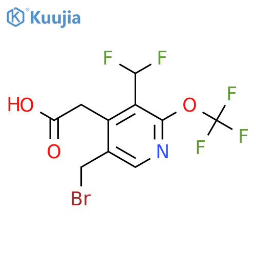 5-(Bromomethyl)-3-(difluoromethyl)-2-(trifluoromethoxy)pyridine-4-acetic acid structure