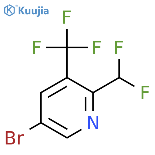 5-Bromo-2-(difluoromethyl)-3-(trifluoromethyl)pyridine structure