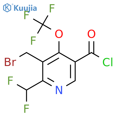 3-(Bromomethyl)-2-(difluoromethyl)-4-(trifluoromethoxy)pyridine-5-carbonyl chloride structure
