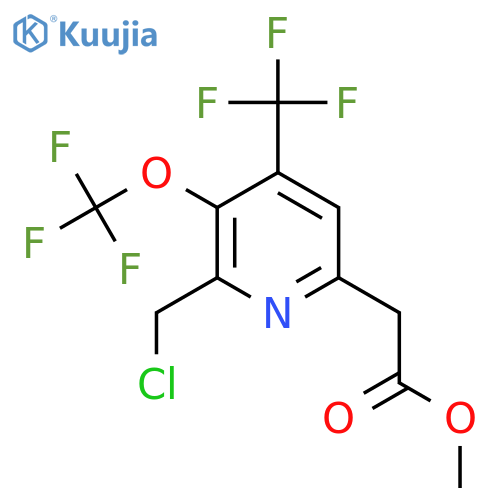 Methyl 2-(chloromethyl)-3-(trifluoromethoxy)-4-(trifluoromethyl)pyridine-6-acetate structure