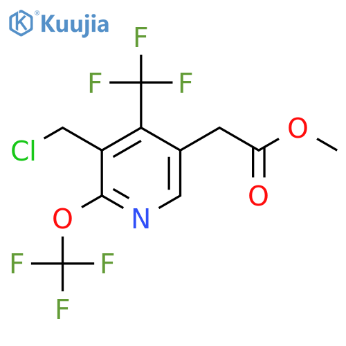 Methyl 3-(chloromethyl)-2-(trifluoromethoxy)-4-(trifluoromethyl)pyridine-5-acetate structure