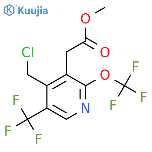Methyl 4-(chloromethyl)-2-(trifluoromethoxy)-5-(trifluoromethyl)pyridine-3-acetate structure
