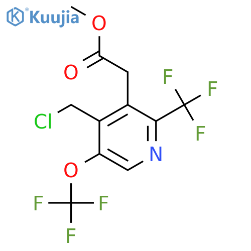 Methyl 4-(chloromethyl)-5-(trifluoromethoxy)-2-(trifluoromethyl)pyridine-3-acetate structure