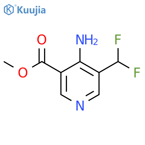 Methyl 4-amino-3-(difluoromethyl)pyridine-5-carboxylate structure