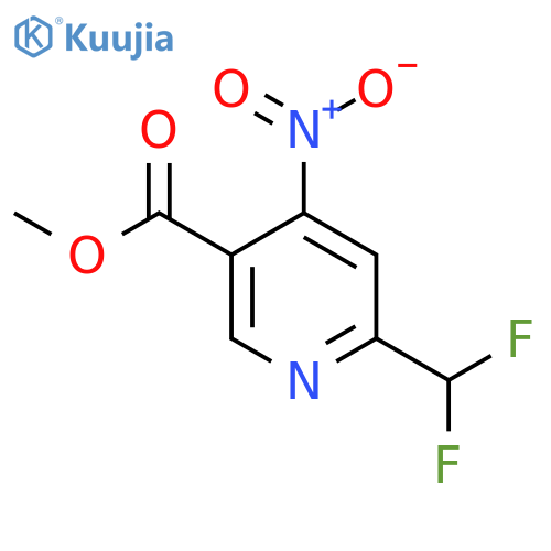 Methyl 2-(difluoromethyl)-4-nitropyridine-5-carboxylate structure