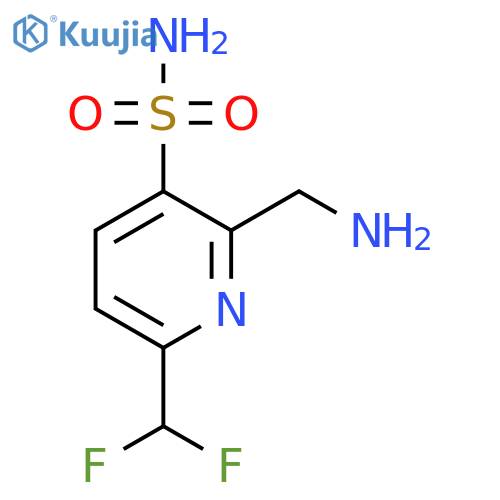 2-(Aminomethyl)-6-(difluoromethyl)pyridine-3-sulfonamide structure