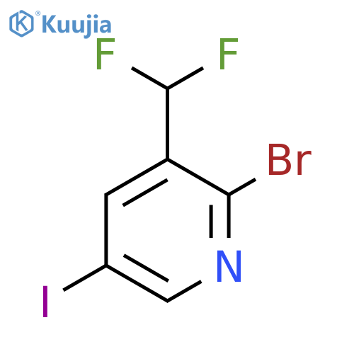 2-Bromo-3-(difluoromethyl)-5-iodopyridine structure