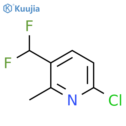 6-Chloro-3-(difluoromethyl)-2-methylpyridine structure