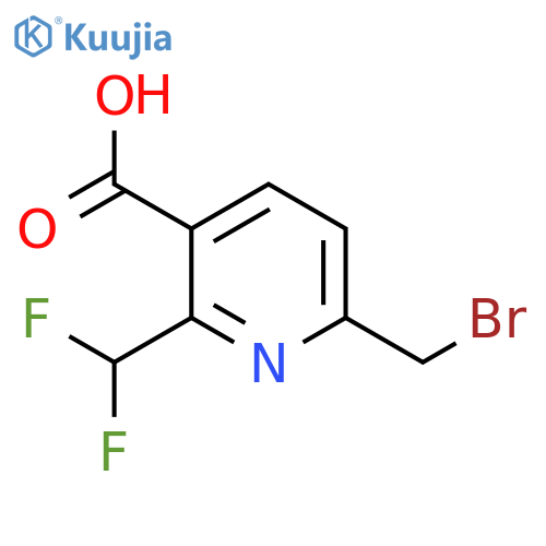 6-(Bromomethyl)-2-(difluoromethyl)pyridine-3-carboxylic acid structure
