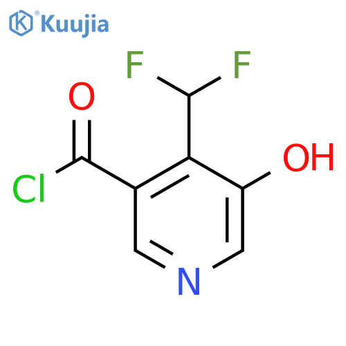 4-(Difluoromethyl)-3-hydroxypyridine-5-carbonyl chloride structure