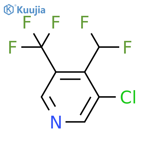 3-Chloro-4-(difluoromethyl)-5-(trifluoromethyl)pyridine structure