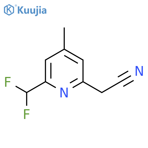 2-(Difluoromethyl)-4-methylpyridine-6-acetonitrile structure