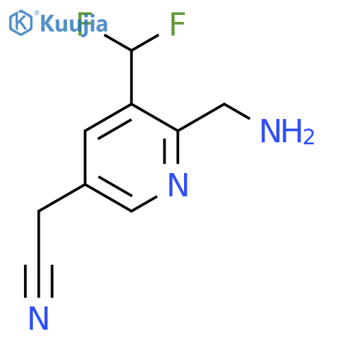 2-(Aminomethyl)-3-(difluoromethyl)pyridine-5-acetonitrile structure