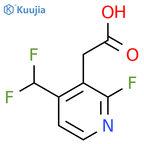 4-(Difluoromethyl)-2-fluoropyridine-3-acetic acid structure