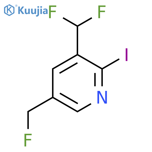 3-(Difluoromethyl)-5-(fluoromethyl)-2-iodopyridine structure