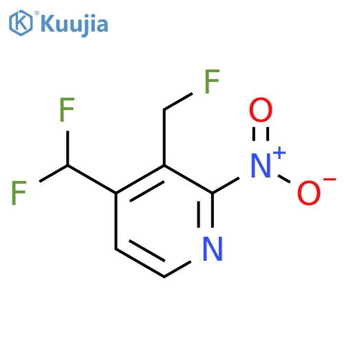 4-(Difluoromethyl)-3-(fluoromethyl)-2-nitropyridine structure