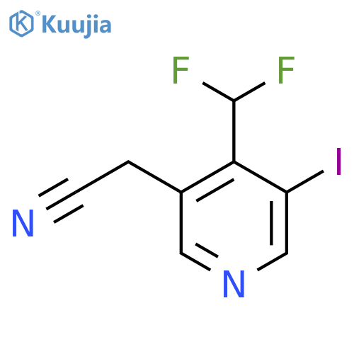 4-(Difluoromethyl)-3-iodopyridine-5-acetonitrile structure