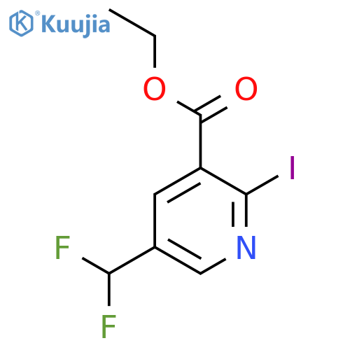Ethyl 5-(difluoromethyl)-2-iodopyridine-3-carboxylate structure