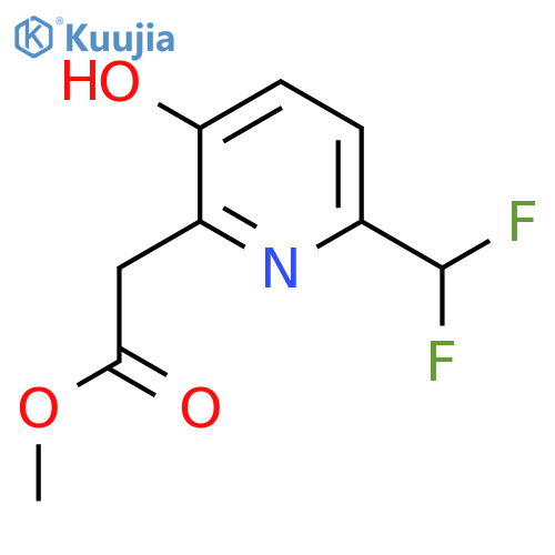 Methyl 6-(difluoromethyl)-3-hydroxypyridine-2-acetate structure